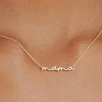 Tarnish-free stainless steel necklace with Mama pendant