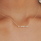 Tarnish-free stainless steel necklace with Mama pendant