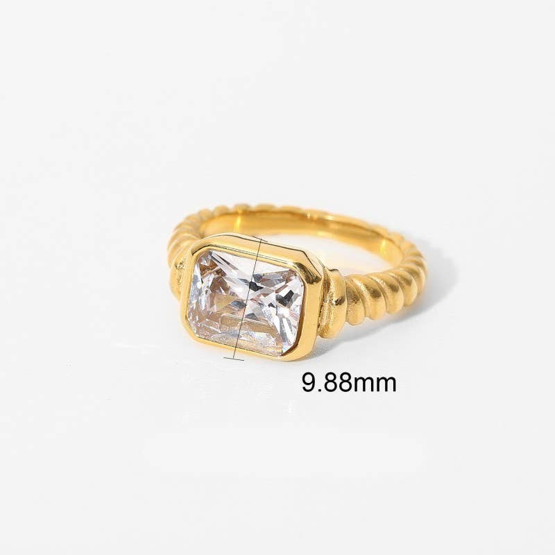 Tarnish-Free Rhinestone Ring - Pages & Parcels