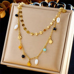 Tarnish-Free Seed Bead Flower Necklace - Pages & Parcels