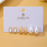 Teardrop Crystal Trio Stud Earring Set - Pages & Parcels
