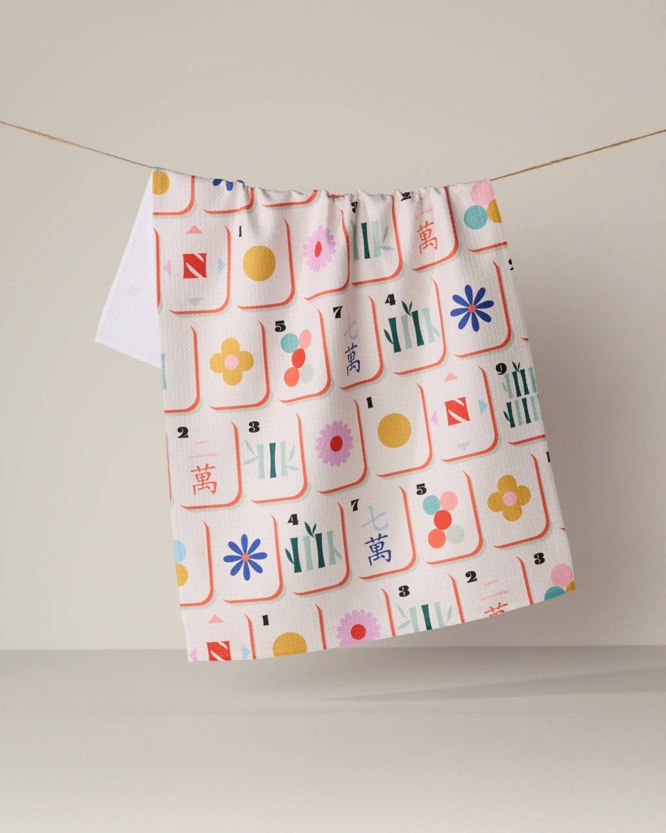 Tile Toss Tea Towel - Pages & Parcels
