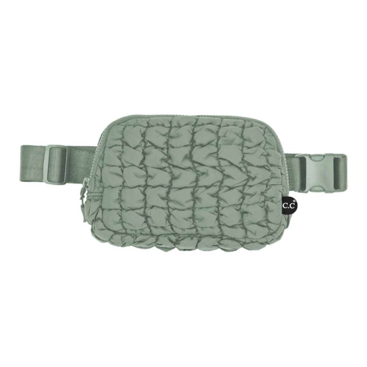 Tina Puffer Quilted Fanny Pack: Lavender - Pages & Parcels