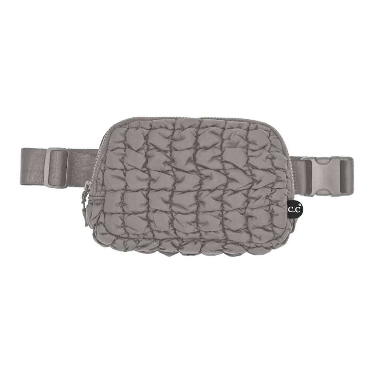 Tina Puffer Quilted Fanny Pack: Lavender - Pages & Parcels