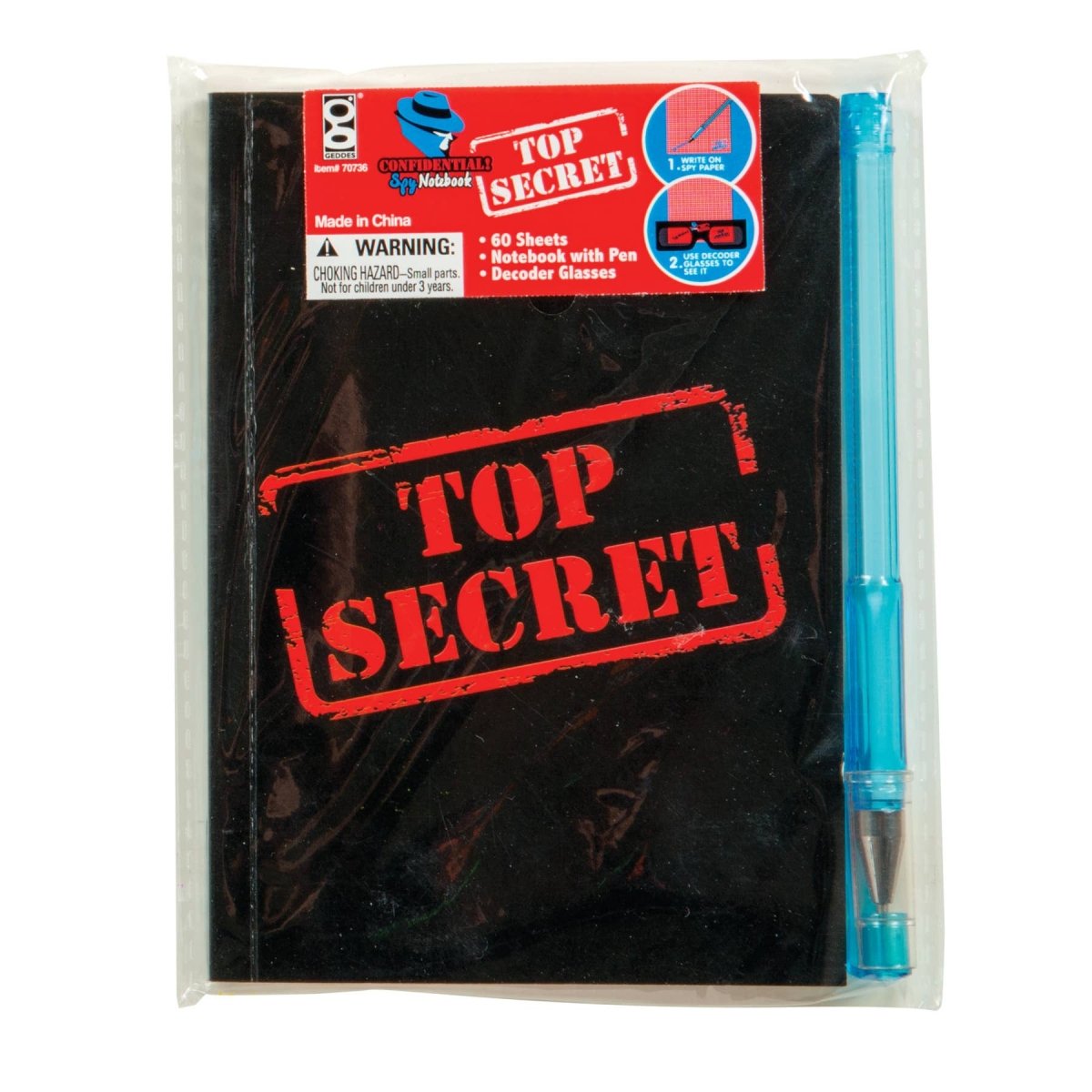 TOP SECRET CONFIDENTIAL SPY NOTEBOOK 12/BOX - Pages & Parcels