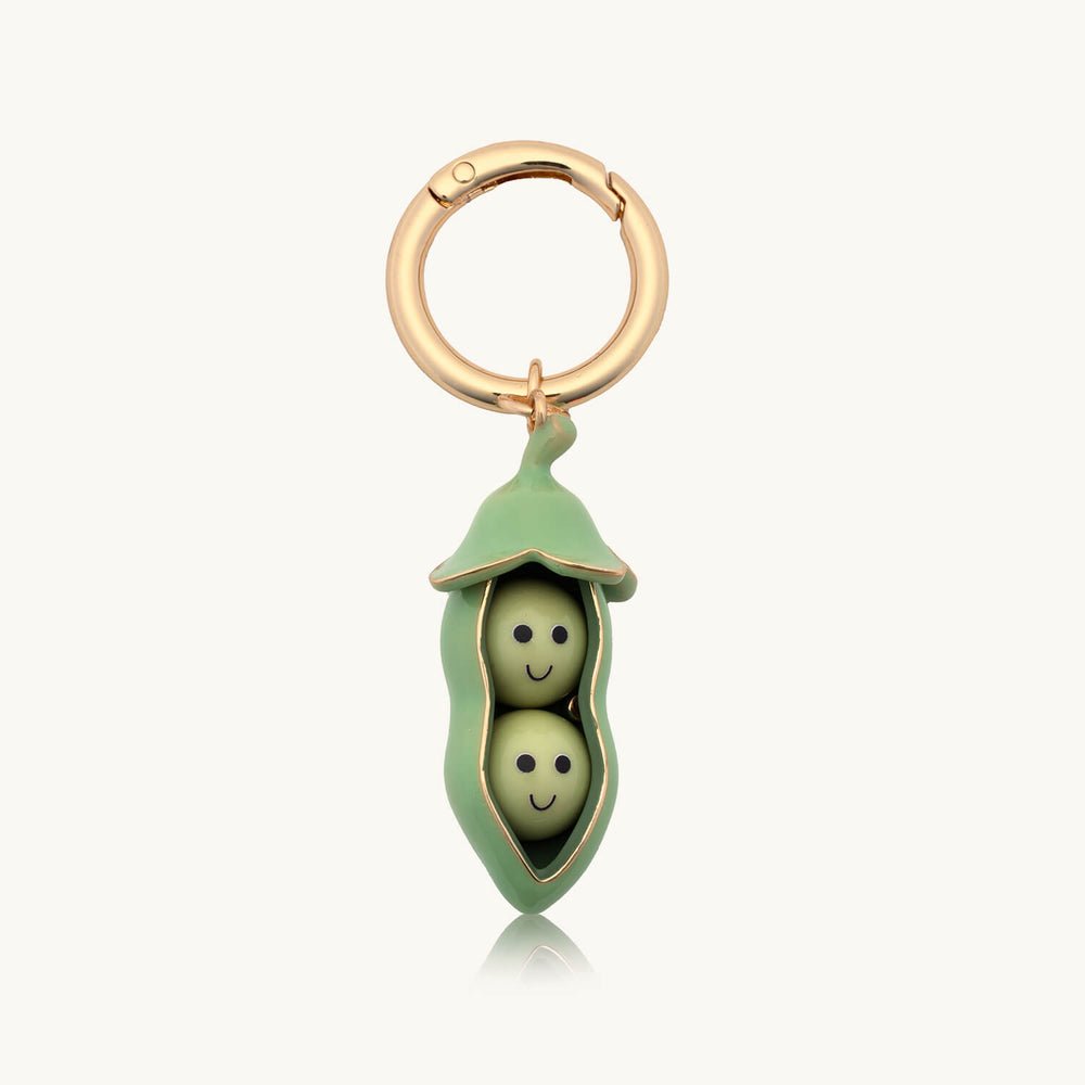 Two Peas in A Pod XL Bag Charm - Pages & Parcels