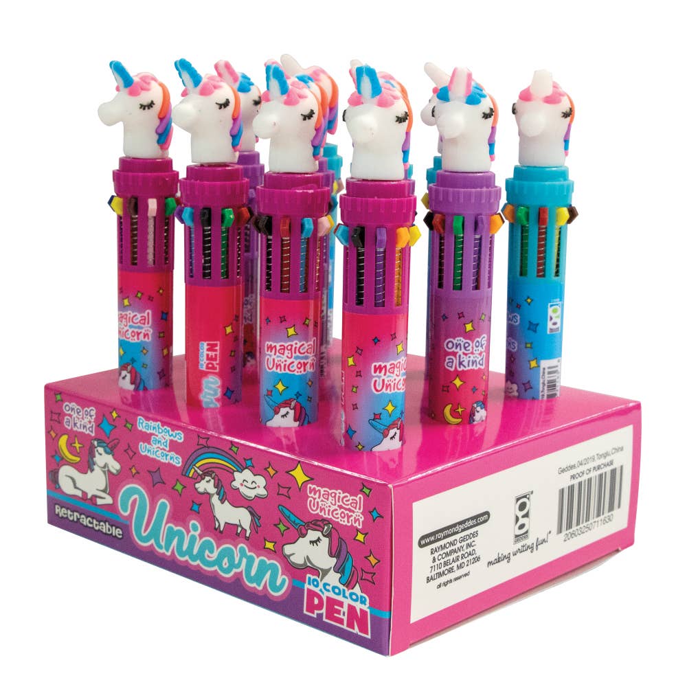 Unicorn 10 Color Pen 12/dsp - Pages & Parcels