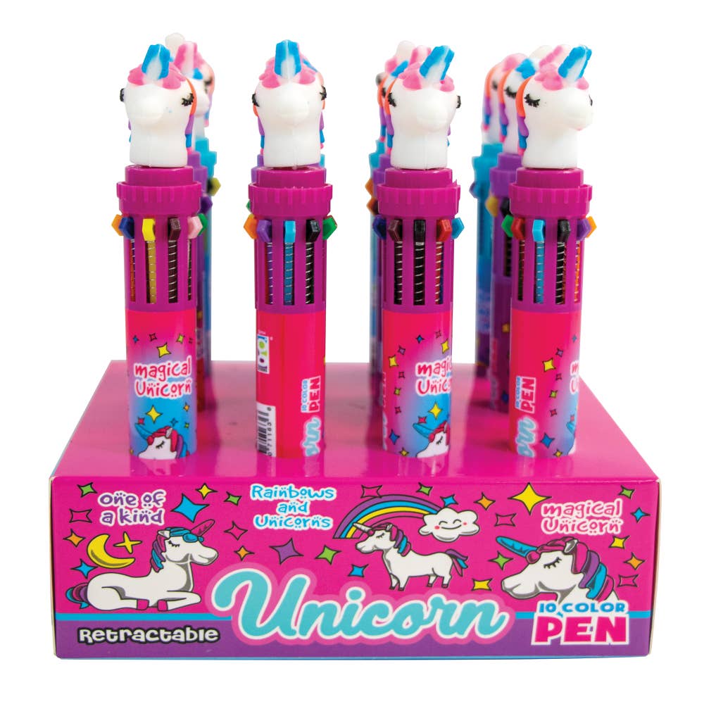 Unicorn 10 Color Pen 12/dsp - Pages & Parcels