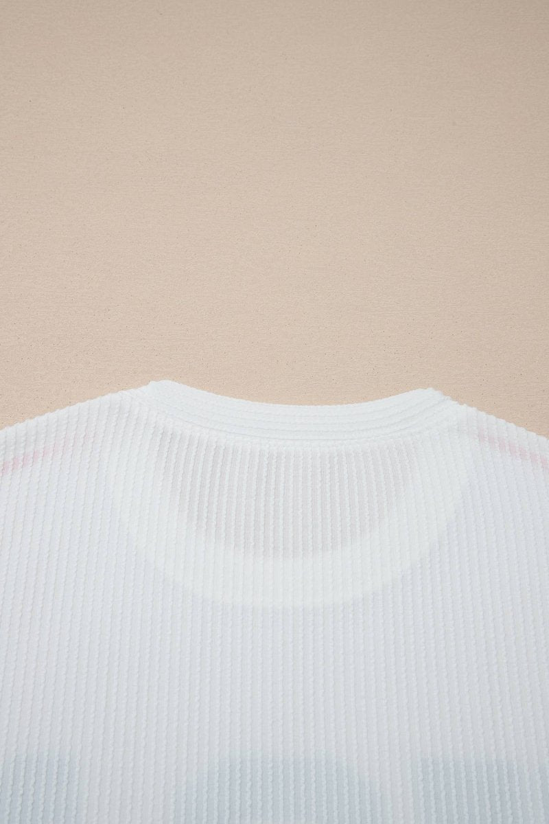 USA Graphic Half Sleeve Loose Ribbed Top - Pages & Parcels