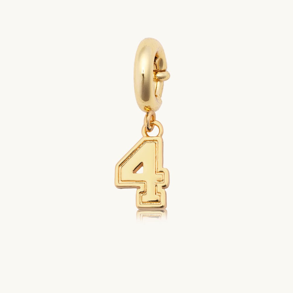 Varsity Number Charm I Little Words Project - Pages & Parcels