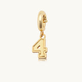 Varsity Number Charm I Little Words Project - Pages & Parcels