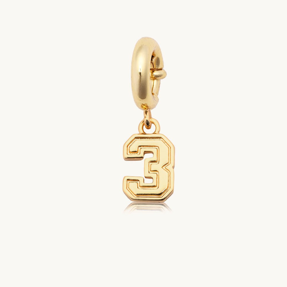 Varsity Number Charm I Little Words Project - Pages & Parcels