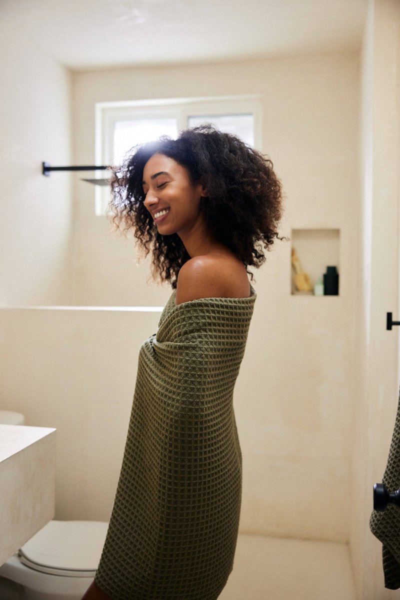 Waffle Bath Towel | Geometry - Pages & Parcels