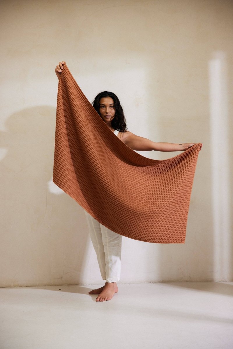 Waffle Bath Towel | Geometry - Pages & Parcels