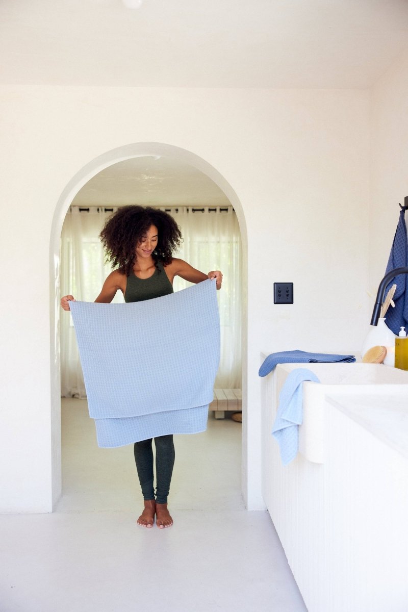 Waffle Bath Towel | Geometry - Pages & Parcels