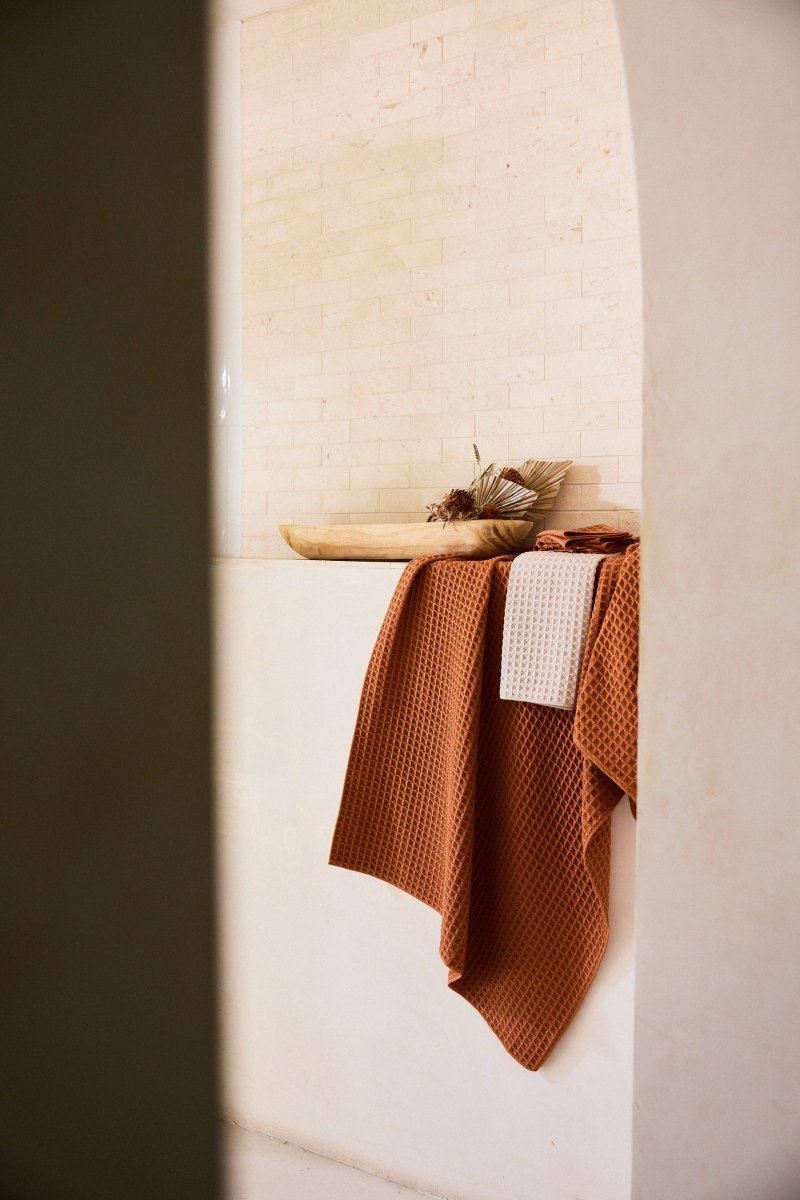 Waffle Hand Towel | Geometry - Pages & Parcels