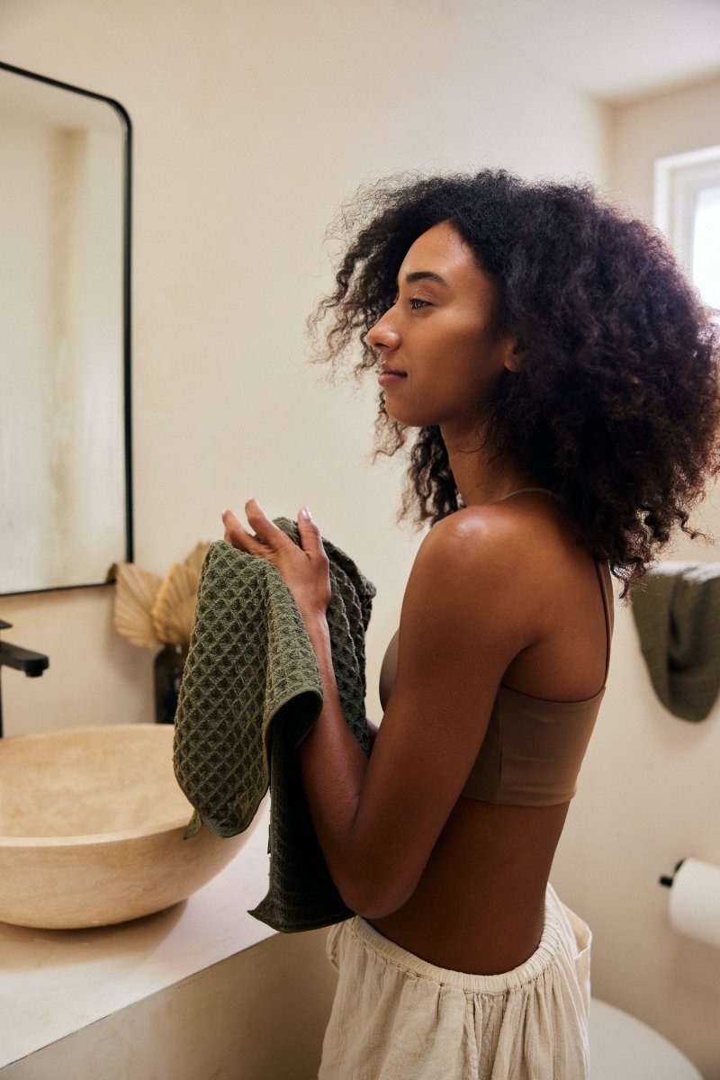 Waffle Hand Towel | Geometry - Pages & Parcels