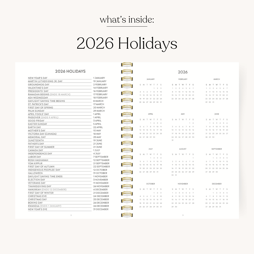 Waterfall 2026 Yearly Planner - Pages & Parcels