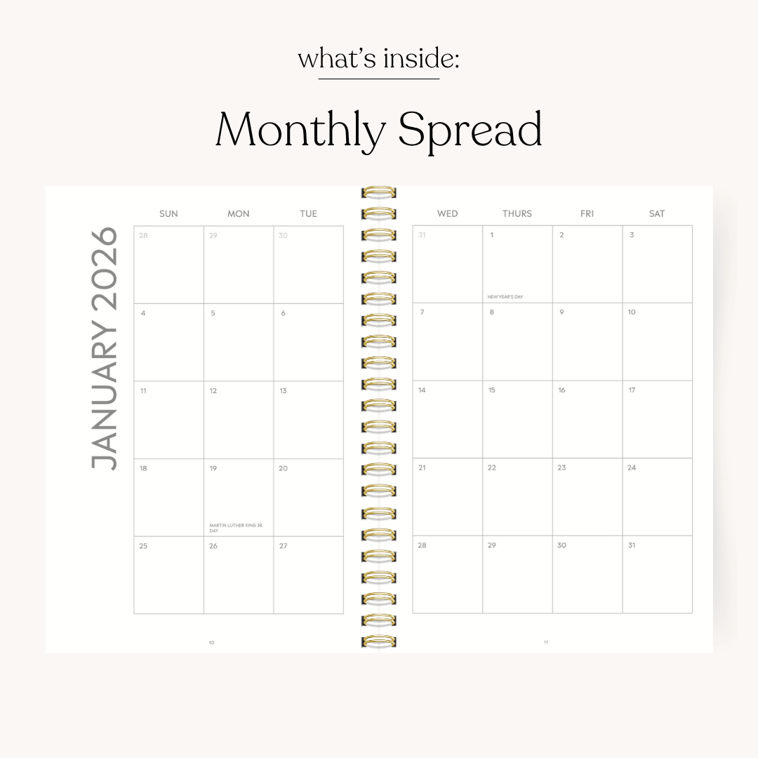 Waterfall 2026 Yearly Planner - Pages & Parcels