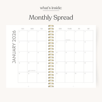 Waterfall 2026 Yearly Planner - Pages & Parcels