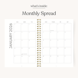 Waterfall 2026 Yearly Planner - Pages & Parcels