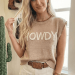 Western HOWDY Embroidered Knit Graphic Top - Pages & Parcels