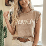 Western HOWDY Embroidered Knit Graphic Top - Pages & Parcels