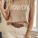 Western HOWDY Embroidered Knit Graphic Top - Pages & Parcels