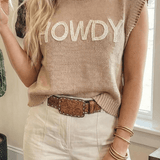 Western HOWDY Embroidered Knit Graphic Top - Pages & Parcels