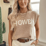 Western HOWDY Embroidered Knit Graphic Top - Pages & Parcels
