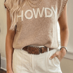 Western HOWDY Embroidered Knit Graphic Top - Pages & Parcels
