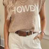 Western HOWDY Embroidered Knit Graphic Top - Pages & Parcels