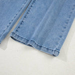 Western Washed Bow Knot Sash Wide Leg Jeans - Pages & Parcels