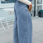 Western Washed Bow Knot Sash Wide Leg Jeans - Pages & Parcels
