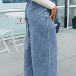 Western Washed Bow Knot Sash Wide Leg Jeans - Pages & Parcels