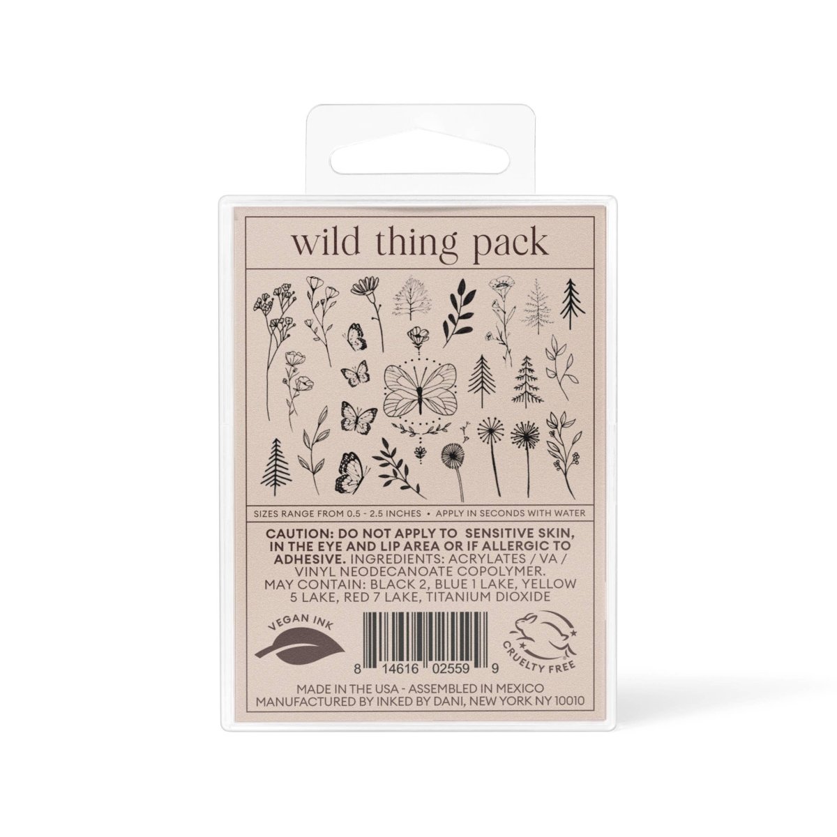 Wild Thing Temporary Tattoo Pack - Pages & Parcels
