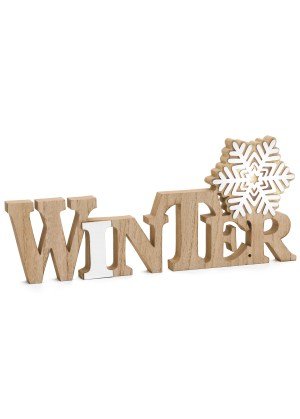 Winter Sign w/ LED Natural White - Pages & Parcels