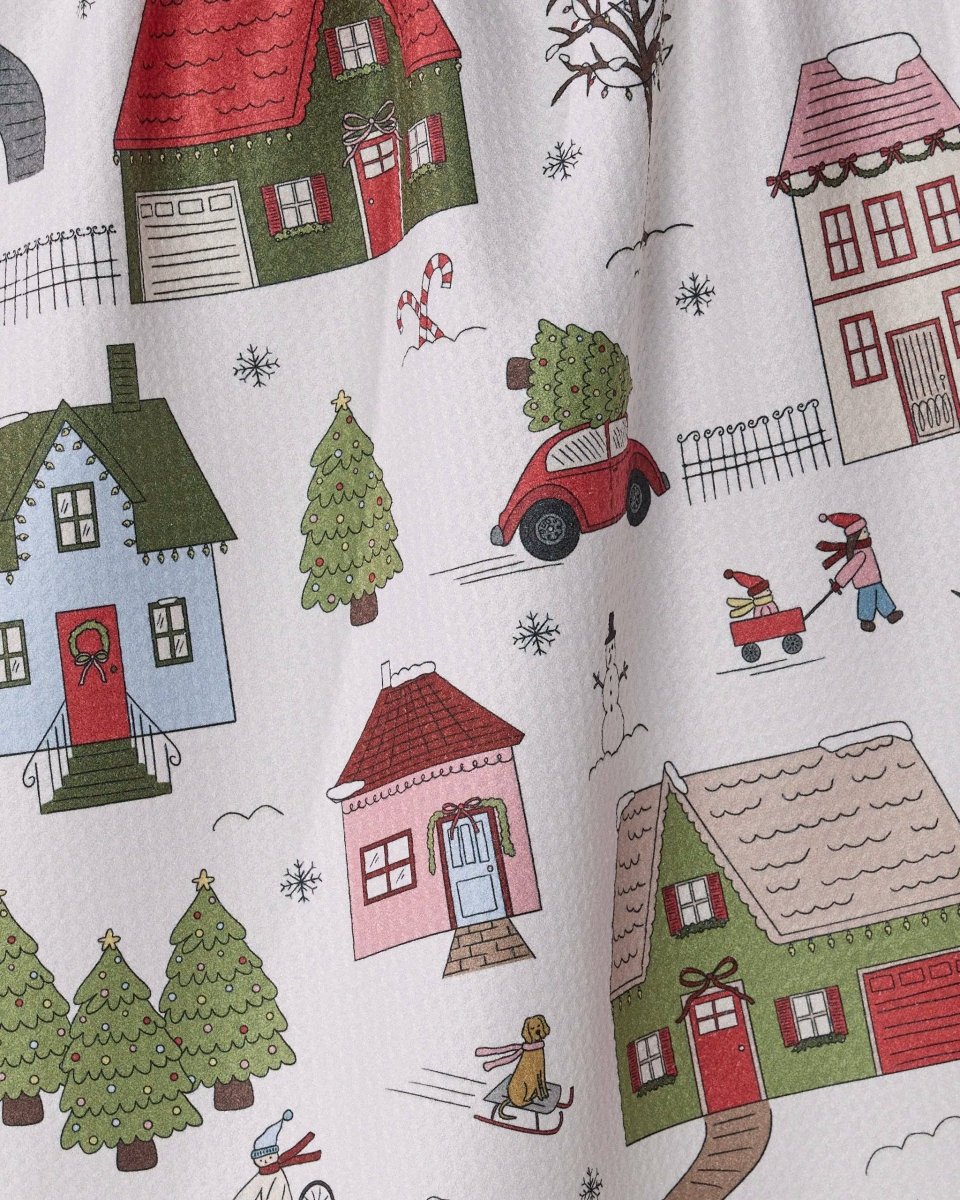Winter Village Tea Towel - Holiday 2026 - Pages & Parcels