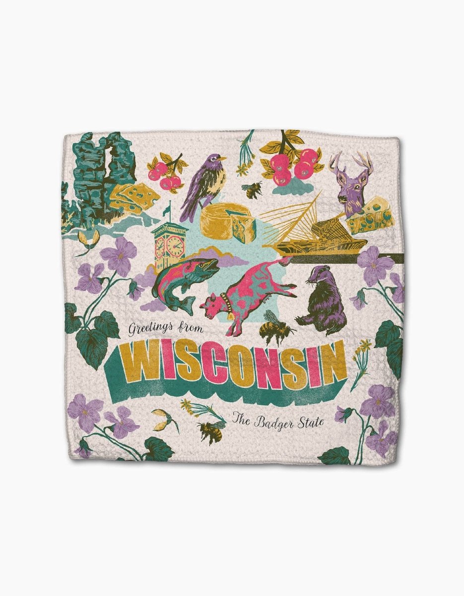 Wisconsin Dishcloth Set, 3 Pack | Geometry - Pages & Parcels