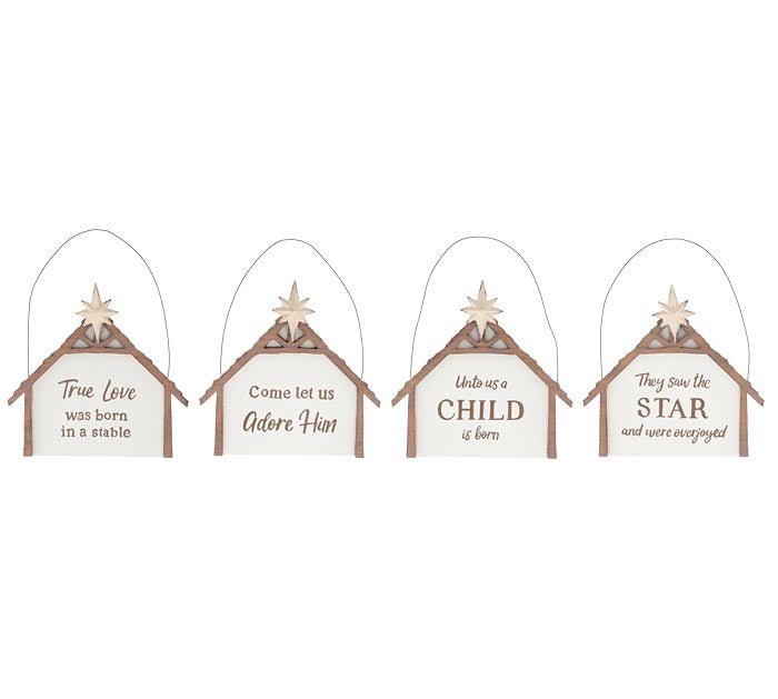 Wood Creche Ornament - Pages & Parcels