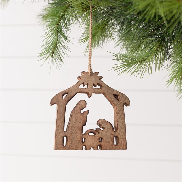 Wooden Nativity Ornament - Pages & Parcels