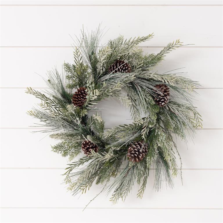 Wreath - Frosted Mixed - Pages & Parcels