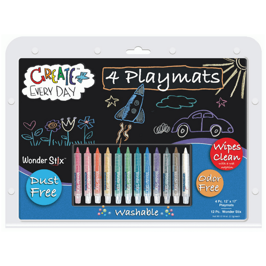 WS Playmat Kit 8.5" x 12" (4 mats, 8 Wonder Stix) | TPG Creations - Pages & Parcels