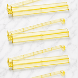 Yellow Acrylic Mahjong Tile Racks Racks with Pushers Set of 4, 17.5"W - Pages & Parcels