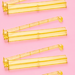 Yellow Acrylic Mahjong Tile Racks Racks with Pushers Set of 4, 17.5"W - Pages & Parcels