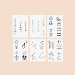 Zodiac Collection: Air Signs Temporary Tattoo Pack - Pages & Parcels