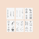 Zodiac Collection: Air Signs Temporary Tattoo Pack - Pages & Parcels