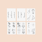 Zodiac Collection: Earth Signs Temporary Tattoo Pack - Pages & Parcels