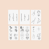Zodiac Collection: Earth Signs Temporary Tattoo Pack - Pages & Parcels