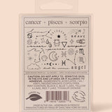 Zodiac Collection: Water Signs Temporary Tattoo Pack - Pages & Parcels